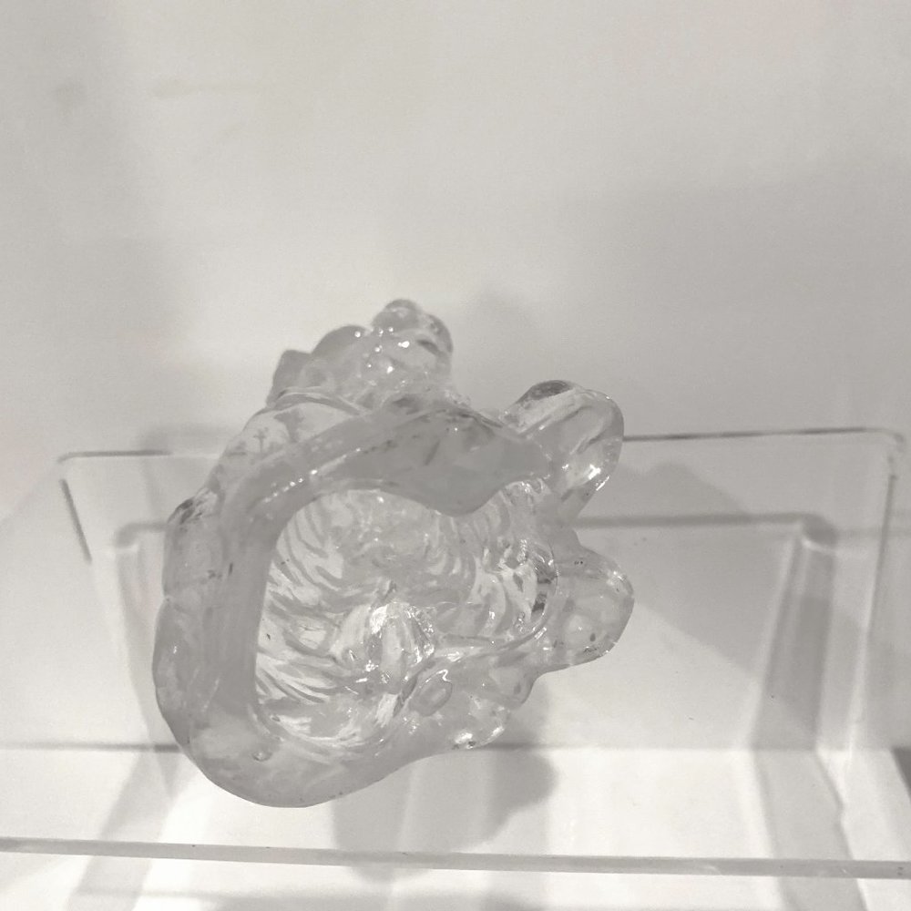 Unbranded Clear Glass Hollow Dog Figurine Paperweight 3.5" Tall Sitting - Picture 6 of 7